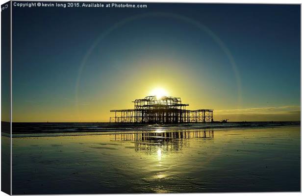  Brighton west pier  Canvas Print by kevin long