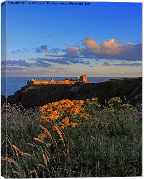 Dunnottar Castle at Sunset Canvas Print by Eric Watson