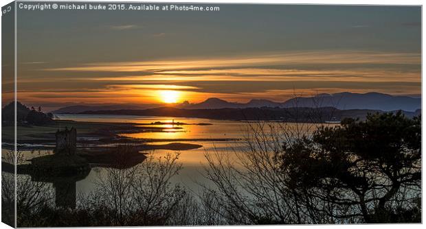  Castle Stalker Canvas Print by michael burke