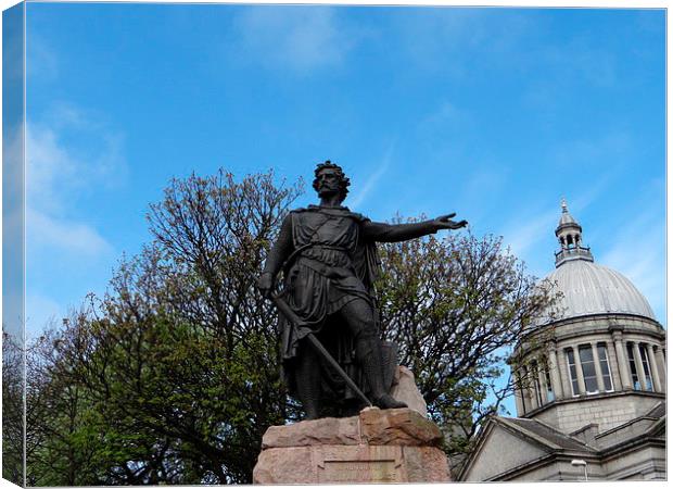  William Wallace Statue Aberdeen Canvas Print by ian jackson