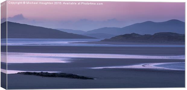  Sound of Taransay at dusk Canvas Print by Michael Houghton