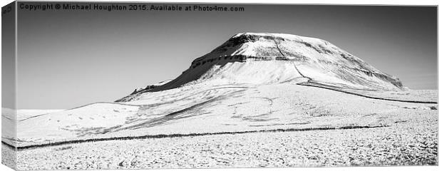 Pen Y Ghent in the snow  Canvas Print by Michael Houghton