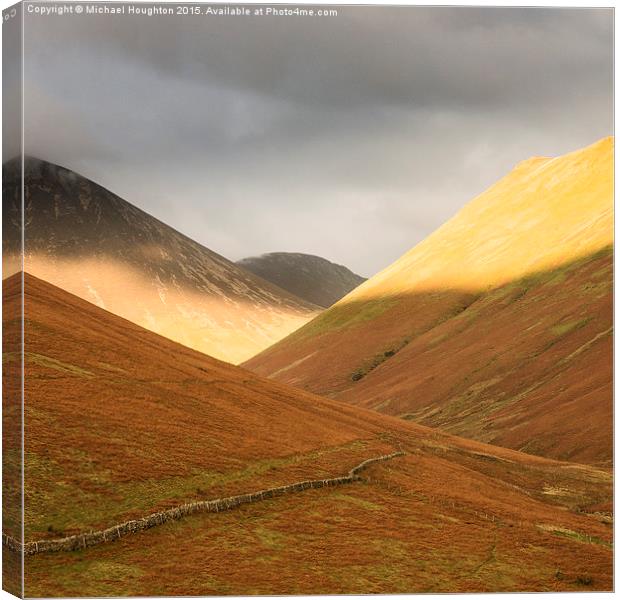  Last light on Knott Rigg Canvas Print by Michael Houghton