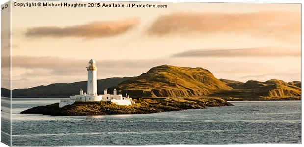  Lismore Lighthouse at sunrise Canvas Print by Michael Houghton
