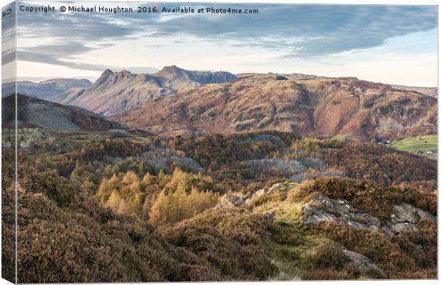 The Langdales from Holme Fell Canvas Print by Michael Houghton