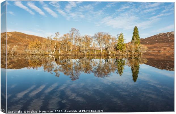 Loch Tarff Reflections Canvas Print by Michael Houghton