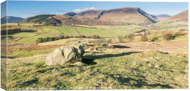 Lonscale Fell & Skiddaw Little Man Canvas Print by Michael Houghton