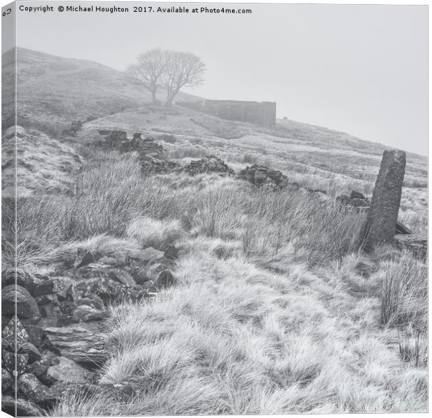 Top Withens in the Mist Canvas Print by Michael Houghton