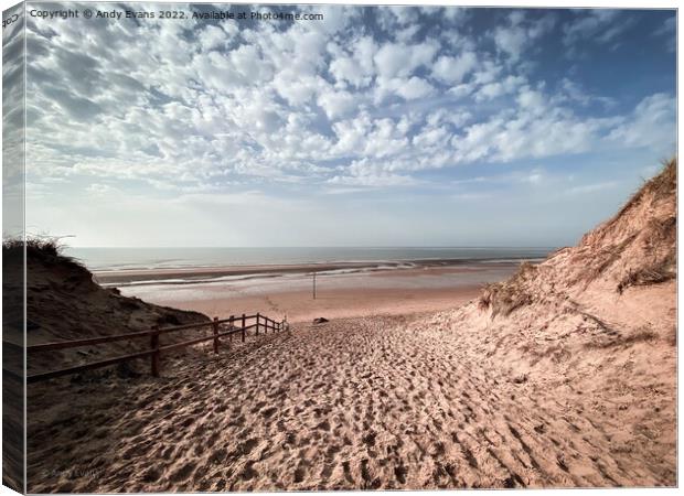 Formby Beach Canvas Print by Andy Evans