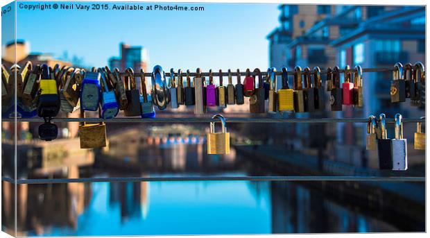 Love Locks Over The River Canvas Print by Neil Vary