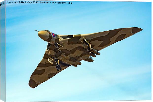 Vulcan XH558 Landing Gear Down Canvas Print by Neil Vary