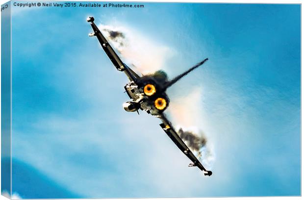 The Eurofighter Typhoon Afterburner Canvas Print by Neil Vary