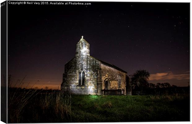  St Mary's Chapel at Night  Canvas Print by Neil Vary