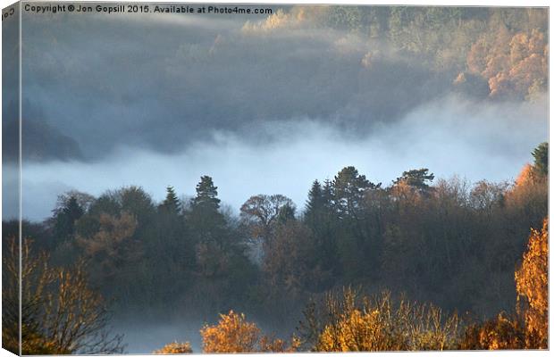 Wye Valley Mist Canvas Print by Jon Gopsill