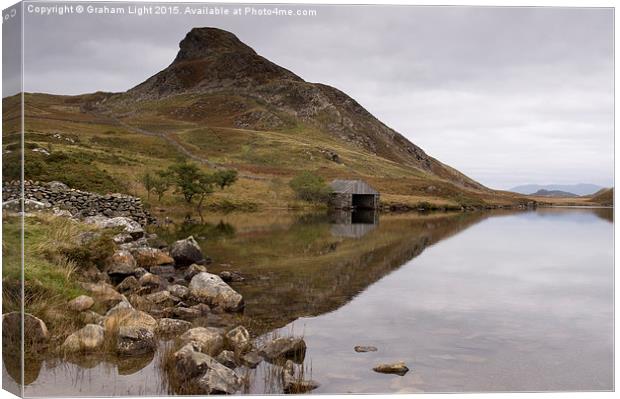 Old Boathouse on Llynnau Cregennen Snowdonia Canvas Print by Graham Light