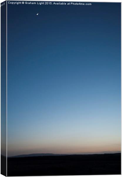  Shades of blue meet the horizon Canvas Print by Graham Light