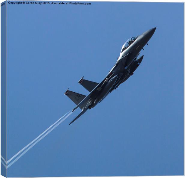  F15 Taking off  Canvas Print by Sarah Gray