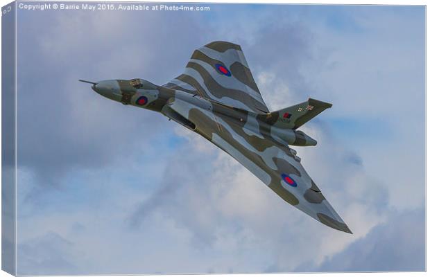 Vulcan XH558 Topside Canvas Print by Barrie May