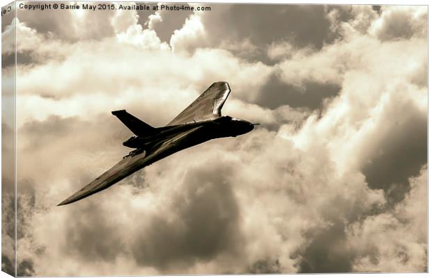 Vulcan XH558 Cloudscape Canvas Print by Barrie May