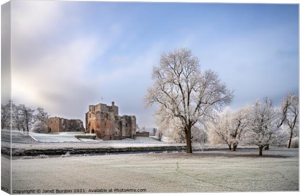 Brougham Castle Canvas Print by Janet Burdon