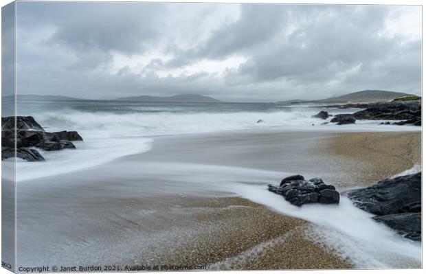 Bagh Steinigidh, Isle of Harris Canvas Print by Janet Burdon