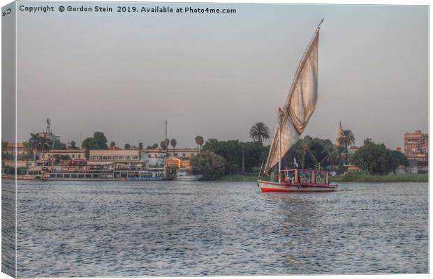 Felucca at Dusk; Chapter 2 Canvas Print by Gordon Stein