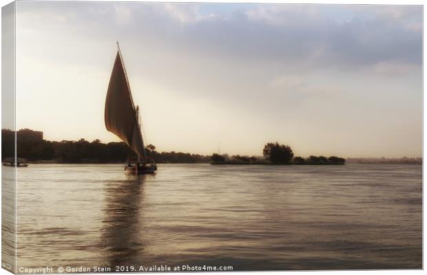 Felucca at Dusk; Chapter 3 Canvas Print by Gordon Stein