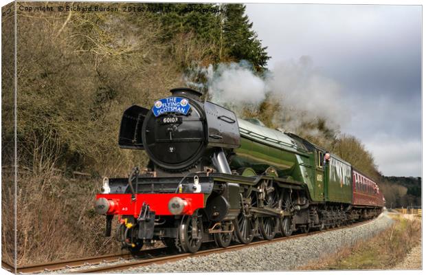 The Flying Scotsman In Newtondale Canvas Print by Richard Burdon