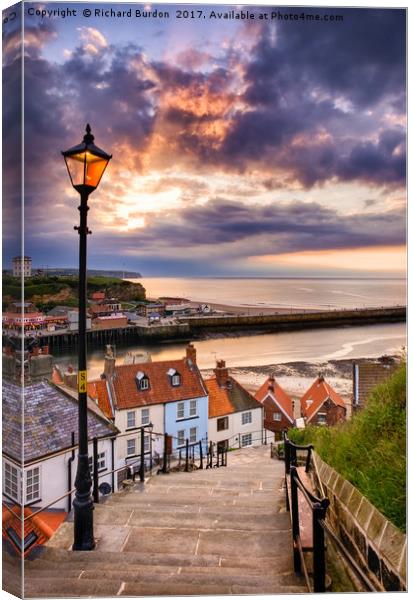 The 199 Steps Whitby Canvas Print by Richard Burdon