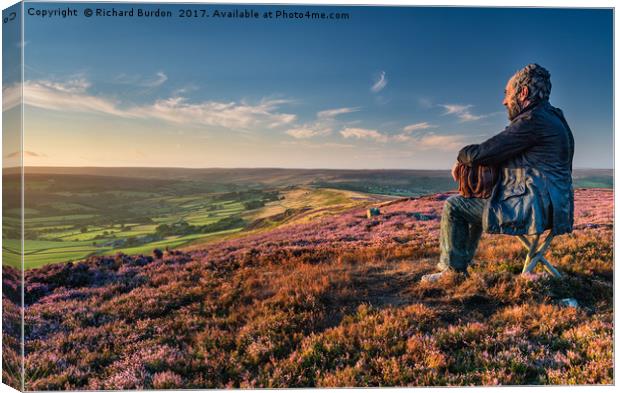 "The Seated Man" at Sunset - Westerdale Canvas Print by Richard Burdon