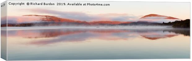 Misty Morning, Milarrochy Bay Canvas Print by Richard Burdon