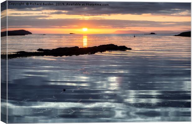 Lochmaddy Sunrise Canvas Print by Richard Burdon