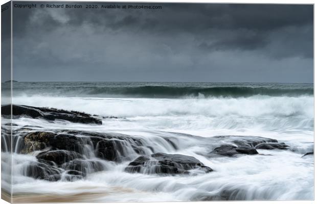 A Storm Brewing, Traigh Mor Canvas Print by Richard Burdon