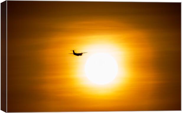 Flying off into the sunset  Canvas Print by Gail Johnson