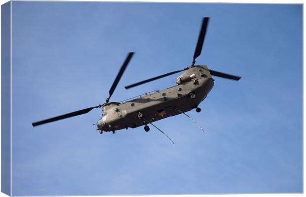 Chinook over Anglesey Canvas Print by Gail Johnson
