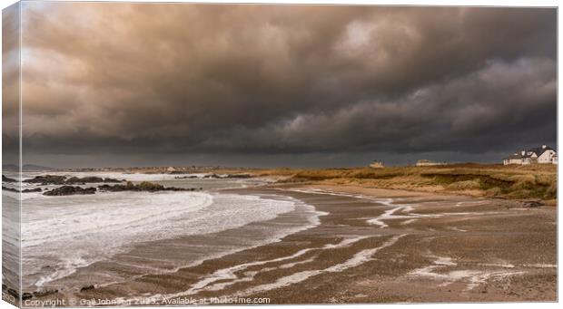 Rough weather off the Isle of Anglesey North Wales Canvas Print by Gail Johnson
