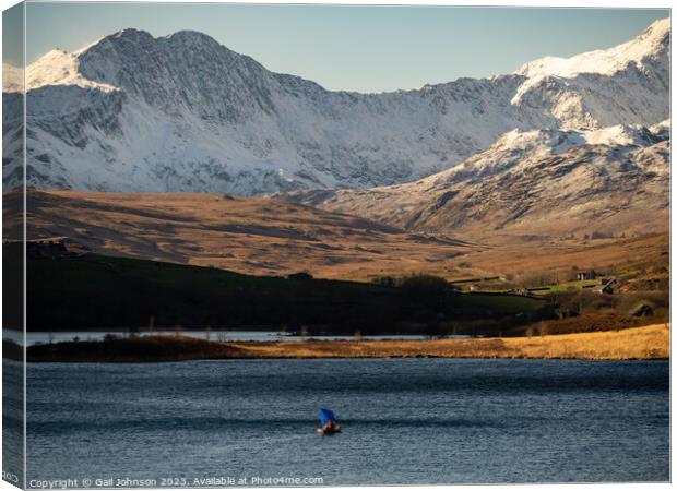 driving around Snowdonia National Park in winter  Canvas Print by Gail Johnson