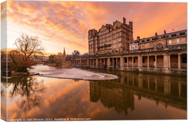 Walking  around Bath Historic city centre , England UK Canvas Print by Gail Johnson