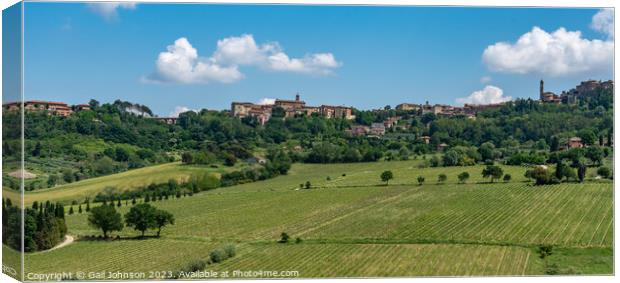 Views travelling around Tuscany, Italy  Canvas Print by Gail Johnson