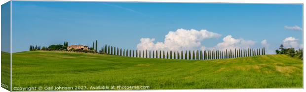 Views travelling around Tuscany, Italy  Canvas Print by Gail Johnson