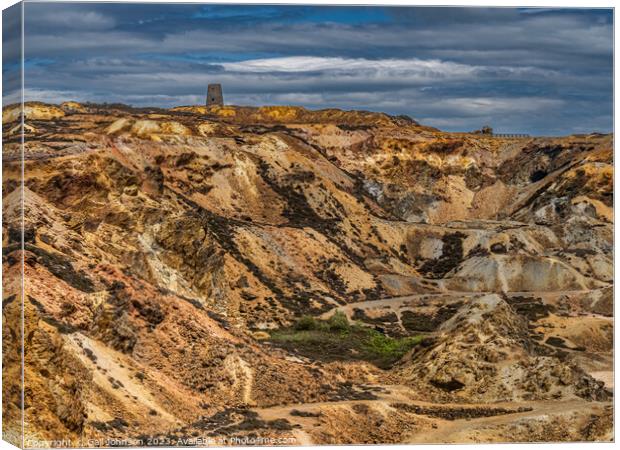 Parys Mountain ancient copper mine  Canvas Print by Gail Johnson