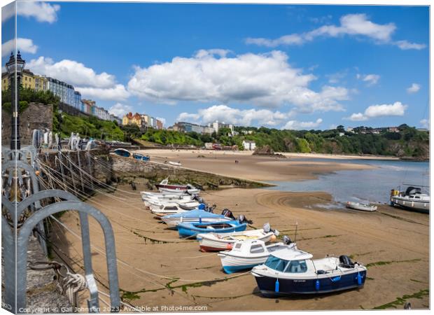 Virws around the seasie town to Tenby, South Wales Canvas Print by Gail Johnson