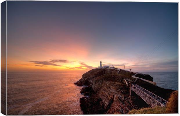 South Stack Lighthouse Canvas Print by Gail Johnson