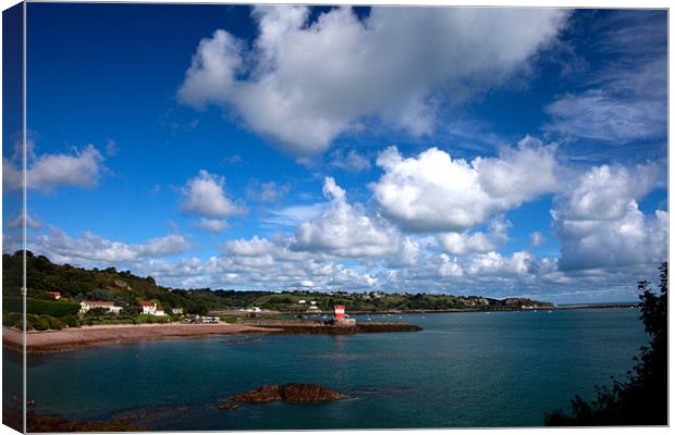 St Catherines Bay and Archirondel Tower Canvas Print by Gail Johnson