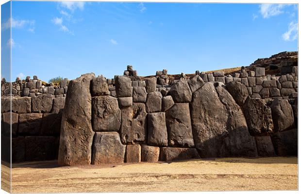 Sacsayhuanan Inca Temple Canvas Print by Gail Johnson