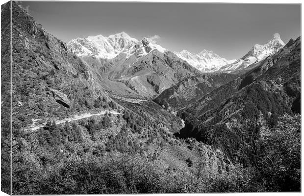 View to Everest Canvas Print by Gail Johnson
