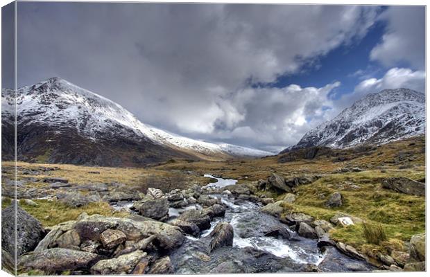 Winter in Snowdonia Canvas Print by Gail Johnson