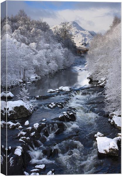 A Scottish river in winter Canvas Print by Gail Johnson