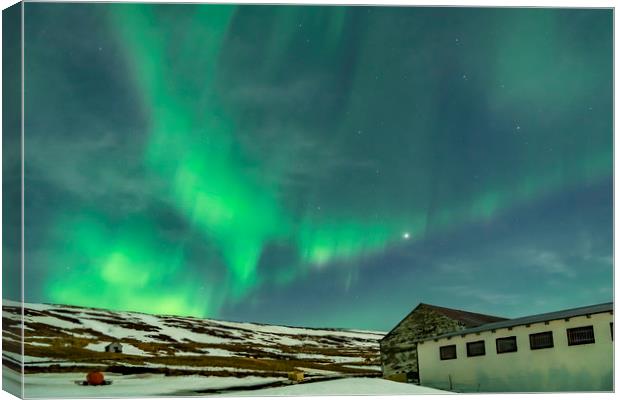 Northern lights - Icelandic Views Canvas Print by Gail Johnson