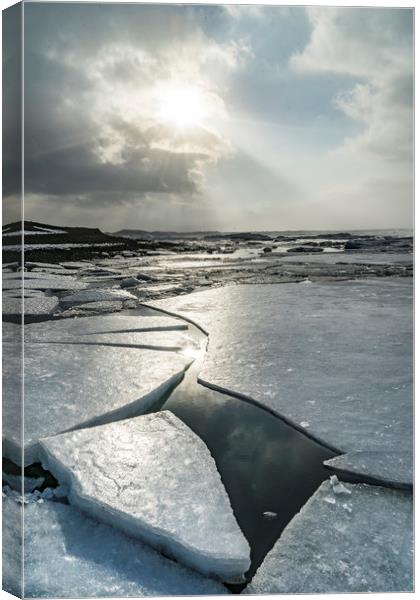 Icelandic Views Jökulsarlon glacier lagoon Canvas Print by Gail Johnson